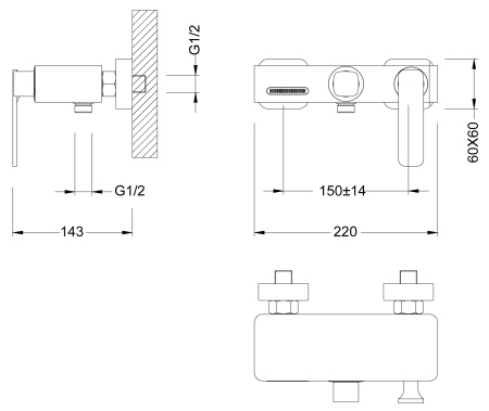 Смесители для ванны и душа Timo Torne 4314/02Y